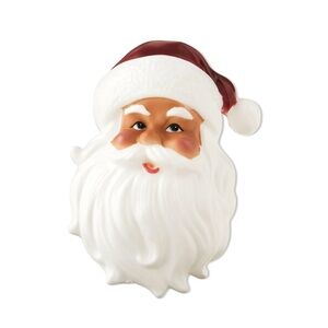 Battery-Operated Light-Up Santa Claus Head Mini Christmas Tree Topper 6"